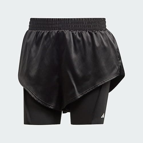 adidas Women's Power Aeroready Two-in-one Shorts - Black/White - Small thumbnail 5