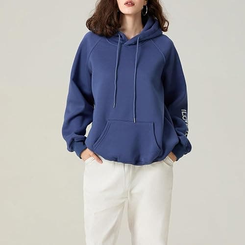 ROAONOCOMO Women Y2K Embroidered Hoodie Floral Graphic Oversized Pullover Hoodie Cute Animal Pocket Hooded Sweatshirts thumbnail 2