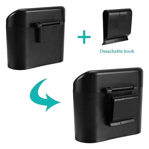 Accmor Car Trash Can with Lid, Mini Auto Dustbin Garbage Organizer Holder 2 Packs, Automotive Storage Container Bin with 60 Pcs Bags for Vehicle, Home, Office - Black, Black - 1 thumbnail 3