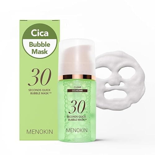 MENOKIN 30 Seconds Quick Bubble Mask [CLEAR] - [Cica] in Micro-bubbles For Soothing & Skin Strengthening, Hydration, Clearer Complexion, Korean Skin Care Essential, 50 Uses, 2.36 fl.oz - Image 1