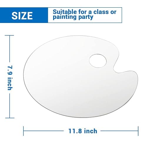 Tamaki Acrylic Paint Palette Paint Pallet Clear Paint Tray Palette, Easy Clean Non-Stick Artist Pallet for Oil Watercolor Craft DIY Art Painting Palette, 2 PCS thumbnail 3
