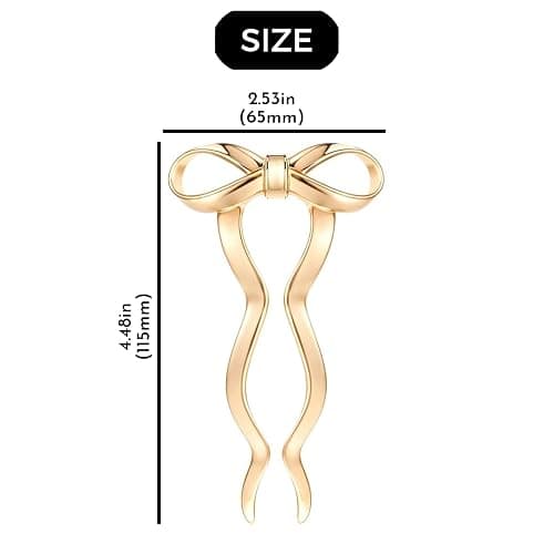 3 pieces of women's bow tie French hair clip acetate women French hair clip, suitable for tying hair, twisting hair, standing hair, wedding hairstyle, women's hair accessories (gold, black, silver) thumbnail 2