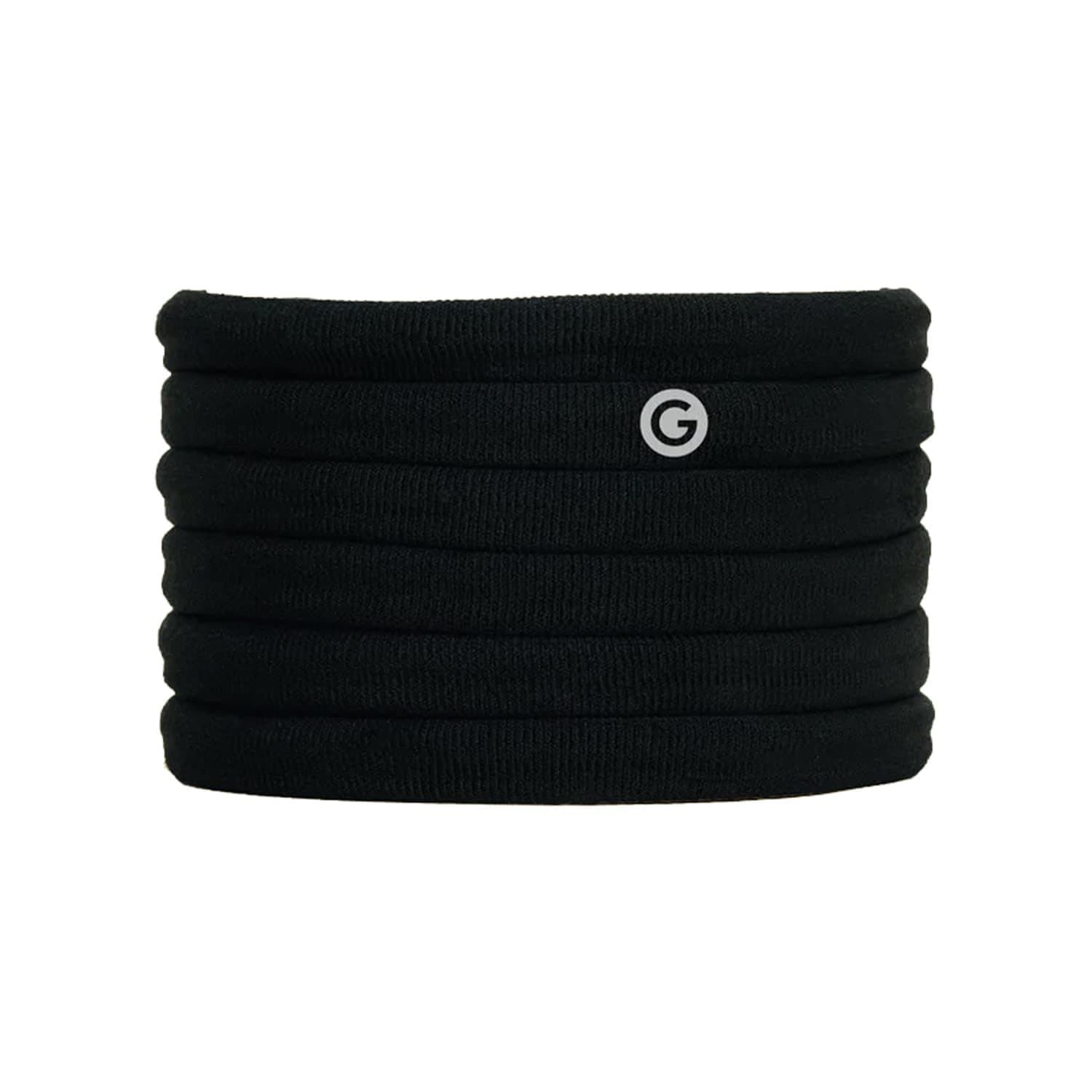 Gimme Beauty - Long & Curly Fit Hair Ties - Black Onyx - Damage Free Hair Ties - Seamless Microfiber Elastics - Long & Curly Hair Accessories - No Snagging, Dents, or Breakage (6 Count) - Image 1