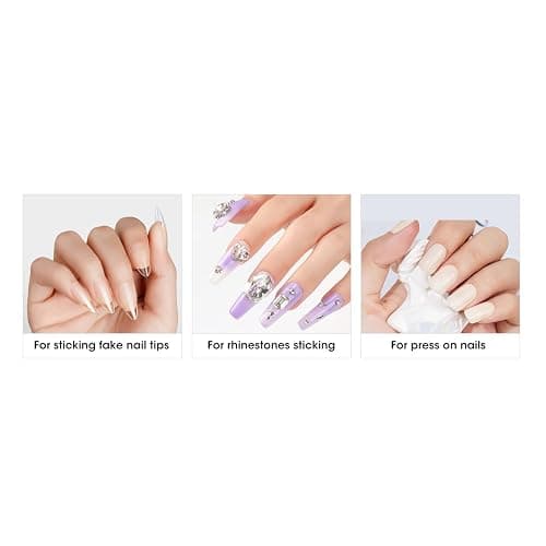 Curvlife Soft Gel Solid Nail Glue-15g for Press On Nails, Upgrade 3 in 1 Soft Gel Full Cover Nail Tips For Strengthen UV Light Cured thumbnail 5