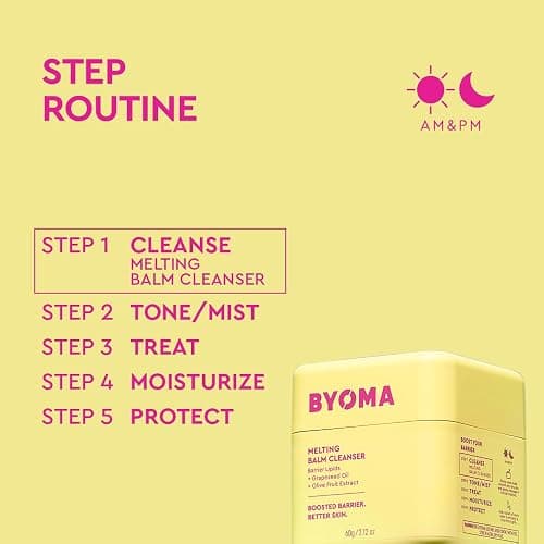BYOMA Melting Balm Facial Cleanser (60g) Buttery Soft Cleansing Balm, with Barrier Lipids - For a Nourished, Hydrated Skin Without Oily Residue, Vegan thumbnail 6