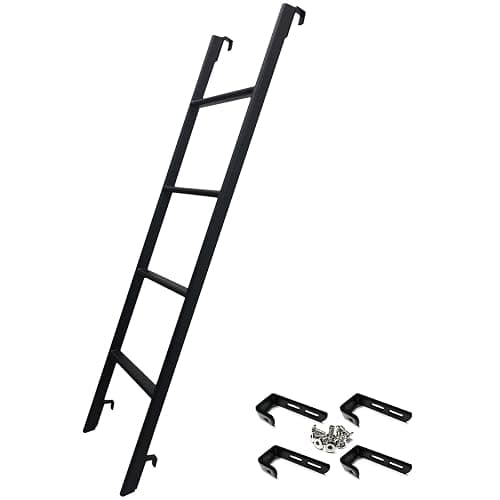 RV Bunk Bed Ladder One-Piece Steel, 50"/55"/60"/66"/72'' Bunk Bed Ladder with Flexible and Adjustable Hooks, Safe and Non-Slip Bunk Ladders for RV Home Dormitory, Load-Bearing 330 Pounds - Image 1