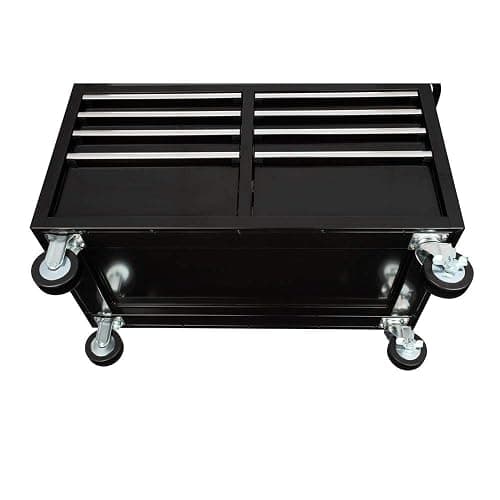 HuskyTools Workbench, Extra Deep 46 in. 9-Drawer Mobile, Wood, Black, 200 lb Load Capacity thumbnail 3