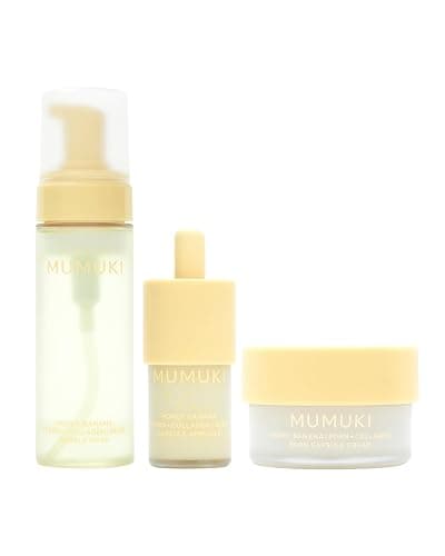 MUMUKI Honey Banana BDRN 3-Step Skincare Set | Bubble Mask, Capsule Ampoule & Cream | Hydration, Glow & Elasticity Care | Korean Skincare Set - Image 1