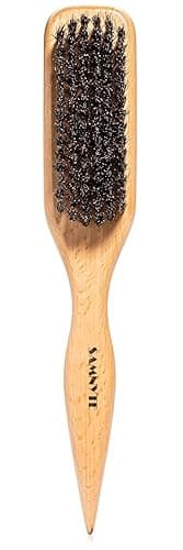 Slick Back Hair Brush - Boar Bristle Hair Brush for Women & Men Thin to Medium Hair Styling- Smoothing Flyaways, Baby Hair and Sleeks Ponytails/Buns