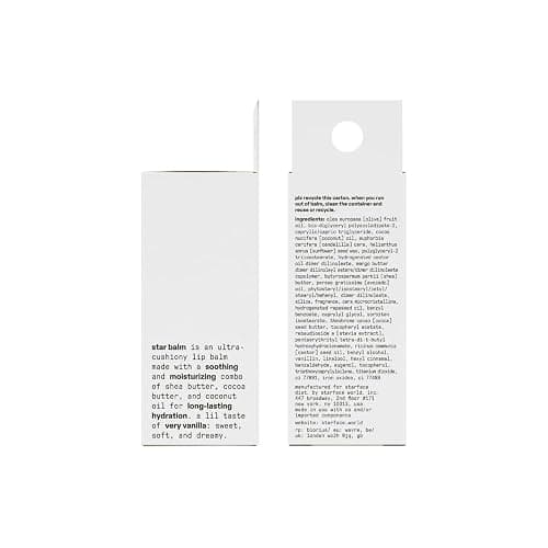 Starface Star Balm Very Vanilla, Hydrating Lip Moisturizer with Shea Butter, Cocoa Butter, and Coconut Oil, Dreamy Vanilla Flavor (0.15 oz) thumbnail 2
