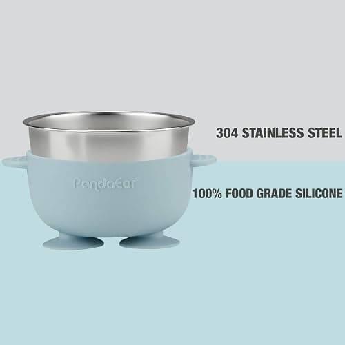 PandaEar 3 Pack Stainless Steel Baby Bowls with Suction, Non-Slip Toddler Bowls with Silicone Sleeve for Kids Infants Children, Unbreakable & Mess Free thumbnail 6