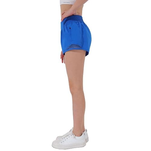 Aurefin Girls Athletic Shorts, Lightweight Running Shorts for Teen Girls Kids Sports Active Short with Zip Pocket and Elastic thumbnail 2