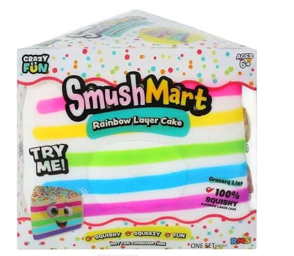 Rainbow Cake Squishies,2026 Jumbo Slow Rising Fidget Squeeze,Soft Relief Squishy Stress,Squeeze Ball Sensory for Anxiety Stress Party Favors Colorful Squishy (Rainbow) thumbnail 3