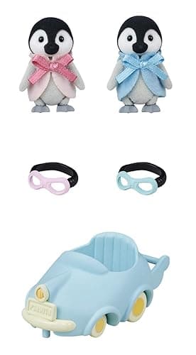 Calico Critters Penguin Babies Ride 'n Play - Doll Playset with 2 Poseable Figures, Pushcart & More! - Penguin Babies Ride 'n Play thumbnail 3