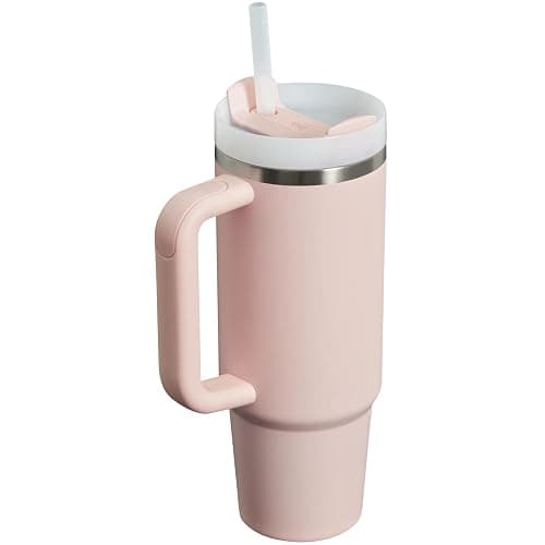 STANLEY Quencher H2.0 FlowState - Vaso aislado al vacío de acero inoxidable con tapa y cañita para agua, té helado o café, Rubor, 1,2 litros thumbnail 2