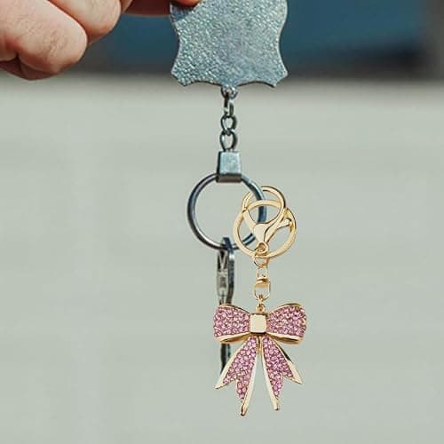 Bling Bow Keychain for Purse Handbag Charms for Backpack Bag Coquette Keychain for Women Girls Glitter Accessories Y2k Charm thumbnail 2