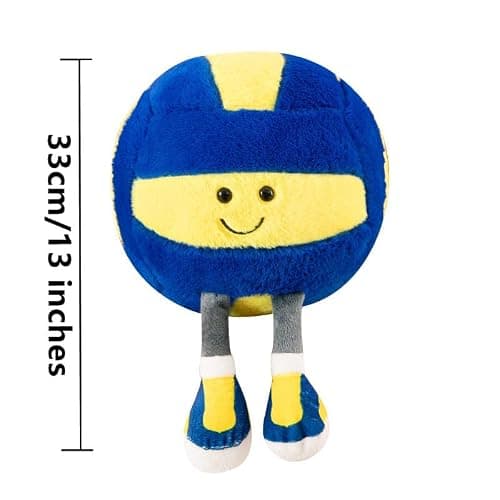 XIGUI 13 inch Soft Sports Pillow - Funny Volleyball Stuffed Plush Gifts for Boys and Girls, Cute Volleyball Room Decor thumbnail 3