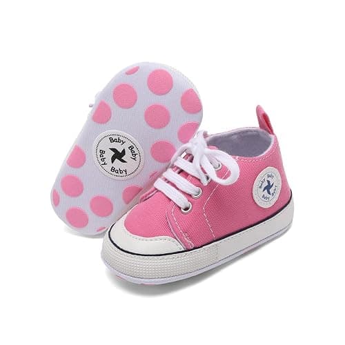 BEIDI Baby Girl Boy Shoes 0-18 Months,Infant Unique Essentials Gifts,Unisex Newborn Doll Slip-on Soft Sole High-top Frist Walking Sneakers - Image 1