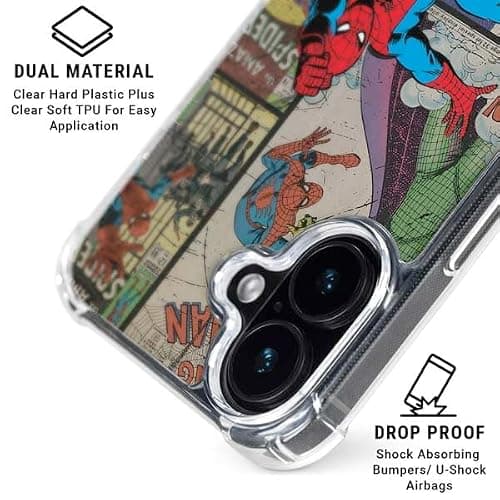 Skinit Phone Case Compatible with MagSafe iPhone 17 - Officially Licensed Marvel Classic Comics Amazing Spider-Man Collage Design thumbnail 3