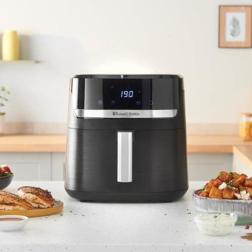 Russell Hobbs Air Fryer XXL 8,3L Rapid Air (Compact, Silencieux, Pizza Ø 26cm) Friteuse sans huile (9-en-1, Cuit, gril, rôtit et plus, économe, tactile,arrêt auto, compatible lave-vaisselle) 27632-56 thumbnail 8
