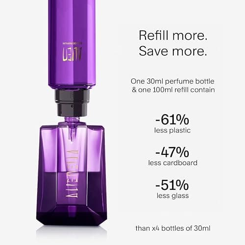 Mugler Alien Eau de Parfum, Refillable Womens Perfume, Iconic Woody Floral Fragrance with Sensual Jasmine Sambac, Cashmeran Wood, Enveloping White Amber, (Full Size, Refill or Gift set) thumbnail 3
