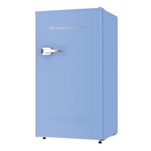 Frigidaire Retro Compact Fridge with Chiller, 3.2 cu ft Countertop Fridge with Built-In Bottle Opener, Compact Refrigerator for Office, Bedroom, Dorm Room or Cabin - 16.5" D x 19" W x 31" H (Blue) thumbnail 10