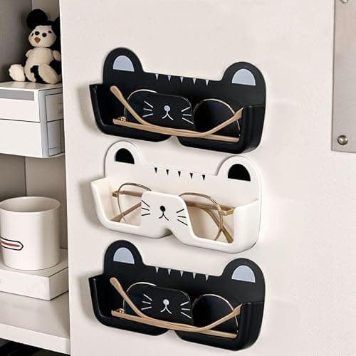 Suuwwn Brillenablage Wand, 4 Stück Brillenhalter Wand, Wand Brillenaufbewahrung, Sonnenbrillen Aufbewahrung Organizer Wandmontage zum Brille Sonnenbrillen thumbnail 5