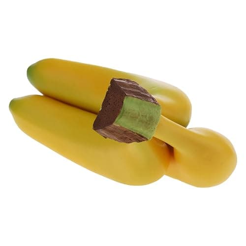 Woration Realistic Lifelike Artificial Banana Bunch Simulation Fruit Decorative Fake Food Model Display Photography Props Kitchen Wedding Home Party Decor - 3 Heads thumbnail 5