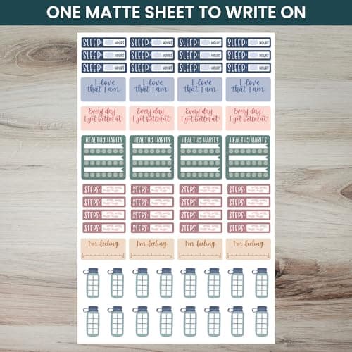 Bloom Daily Planners Rest is Self-Care Planner Sticker Pack - 8 Sheets / 490+ Stickers - Relaxation Themed Illustrations for Mental Health & Wellness - Journaling, Scrapbooking, Planning thumbnail 3