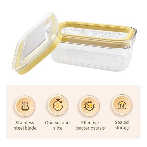 2-in-1 Butter Slicer & Storage Container, 8 oz Capacity, with Airtight Lid, Easy Slice & Store Solution for Fridge & Countertop – Perfect for Kitchen Use thumbnail 7