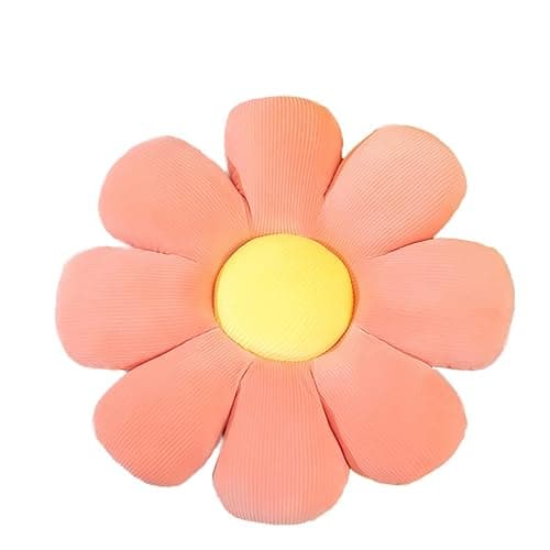 WYIKE Flower-Shaped Cute Pillow, Flower Cushion, Reading Pillow and Leisure and Comfortable Pillow, Car Cushion (Pink, 40cm*40cm) - Image 1
