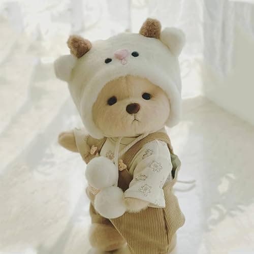 Tatuire Teddy Bear 11.8 Inch with One Clothing Stuff Animal Plush Gift for Kids Girls Women Birthday. (Brown Lamb Suit) - Image 1