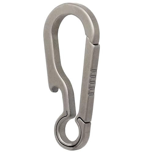 PJYTAC Titanium Carabiner Keychain Clip Small Carabiner Clips Heavy Duty Key Holder Anti-Lost Quick Release Key Chain for Keys Bottle Opener Keychain - Image 1