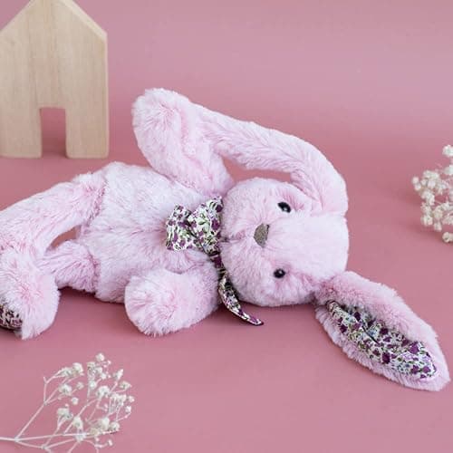 Histoire d'Ours - Peluche Lapin Rose - Copains Calins - Boîte Cadeau - Taille 25 Cm - Douce et Mignonne - Doudou Idée Cadeau de Naissance, Noël ou Anniversaire pour Bébé ou Enfants - HO2434 thumbnail 2