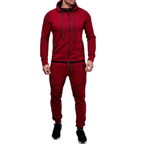 amropi Hommes Jogging Survêtement Sweat-Shirt à Capuche et Pantalon Combinaison de Sport - Image 1
