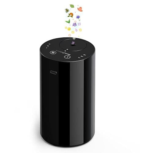 Waterless Essential Oil Diffuser, Portable Aromatherapy Diffuser with 20mL Capacity, Battery Operated Mini Scent Diffuser,3 Mist Levels & Timers, Leak-Free, for Home, Car, Office (Black) - Image 1