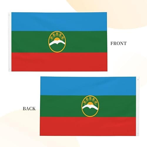Karachay Cherkessia Flag For Indoor Home House Decor Durable Garden Breeze Banner Sign Flag 3x5 Ft thumbnail 6