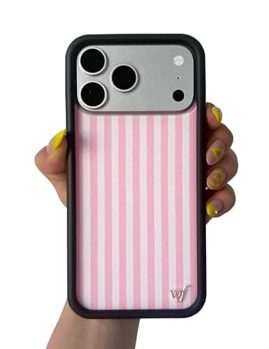 Wildflower Cases - iPhone 17 Pro Compatible - Pink Stripes | Impact-Certified 6.5 ft Drop Protection Case, Raised Protective Bumper, Cute Aesthetic Design, Women-Owned Small Business thumbnail 4