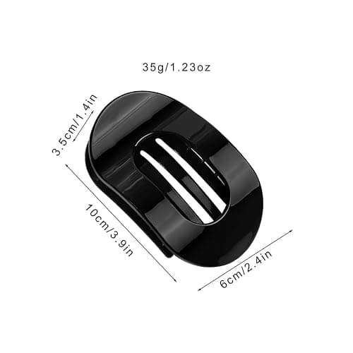 4 Pcs Set Flat Hair Clips for Women - Round Flat Claw Clips Strong Hold Lay Down Claw Clamps Hair Barrettes Alligator Clip- Simple Elegant Duckbill Hair Clip for Thick Thin Hair-B thumbnail 2