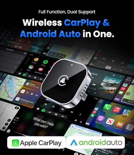 Teeran 2 in 1 Wireless CarPlay and Android Auto Adapter, Easy Setup Plug and Play, Fast Seamless Use, Supports 1000+ Cars with Built-in Wired CarPlay/Android Auto Compact Car Adapter 2026 Upgraded thumbnail 2