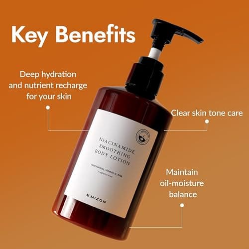 MIZON Niacinamide Smoothing Body Lotion AHA Vitamin C Hyaluronic Acid Smooth Korean Glowy skin Mild Exfoliation (300ml / 10.14 FL oz) thumbnail 2