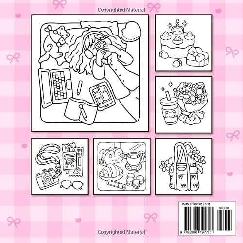 Girl Things: Coloring Book for Adults and Teens Featuring Cozy Daily Moments, Cute Stuff, and Self-Love to Enjoy a Soft Life (Bold & Easy Coloring) thumbnail 2