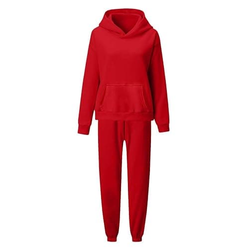 Sweatsuits Women 2 Piece Outfit Hooded Sweatshirt Matching Baggy Sweatpants with Pockets Y2k Lounge Jogging Tracksuit thumbnail 5