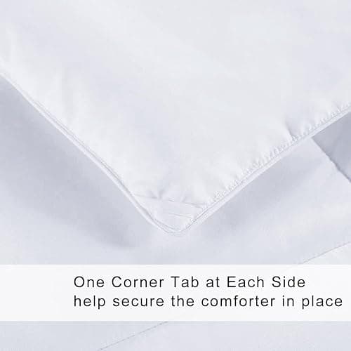 COHOME King Size Cooling Comforter All-Season Quilted Down Alternative Duvet Insert Luxury Hotel Reversible Winter Warm Comforter with Anti-Clump Tech & 8 Tabs - Gift for Women & Men - White 90"x102" thumbnail 7