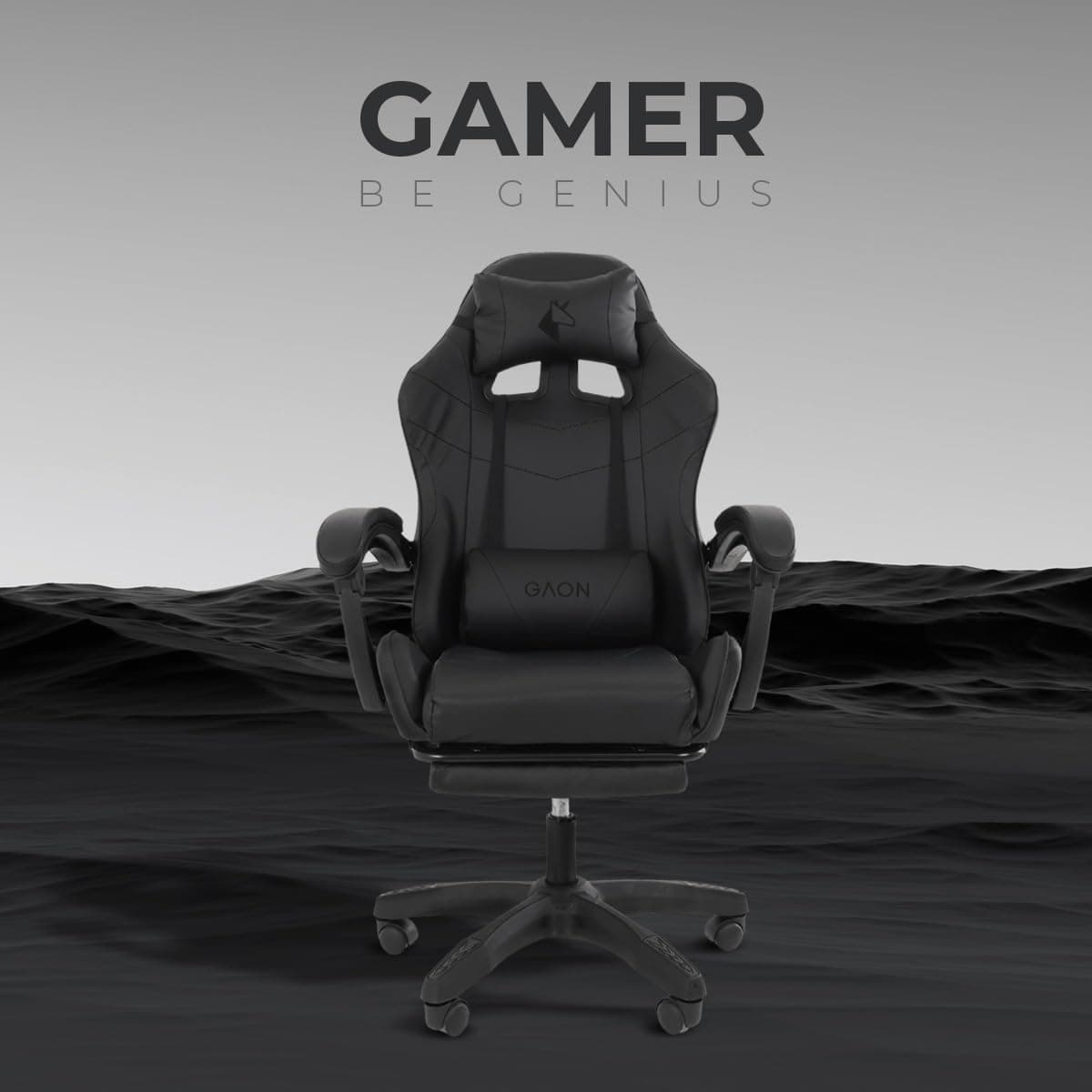 Silla Gamer Ergomomica con Reposapies Abatible de Altura Ajustable con Soporte Lumbar Acolchado para Espacios Gamer Escritorio o Oficina + Kit de Almohadillas thumbnail 5