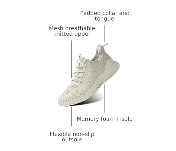 KEEZMZ Womens Ladies Walking Running Shoes Slip On Lightweight Casual Tennis Sneakers Clothes Shoes thumbnail 2