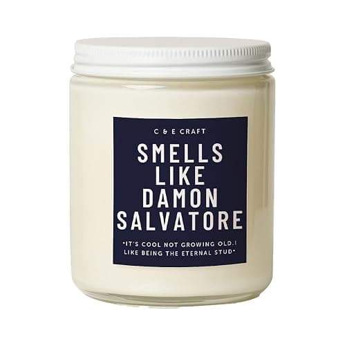 CE Craft Smells Like Damon Salvatore Candle - Bourbon + Vanilla Scented - Gift for Her, Celebrity Prayer Candle, Vampire Candle, Girlfriend Gift - Image 1