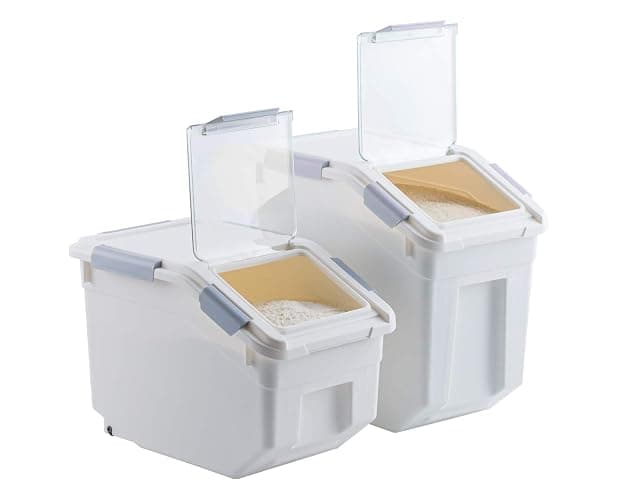 CITY BABY 2 Pack Airtight Flour Storage Container With Scoop,Dry Food, Sugar, Baking Supplies,Rice Container Set -BPA Free- Pet Food Storage Container,Dog Cat Birds Food Bin(13LB) thumbnail 6