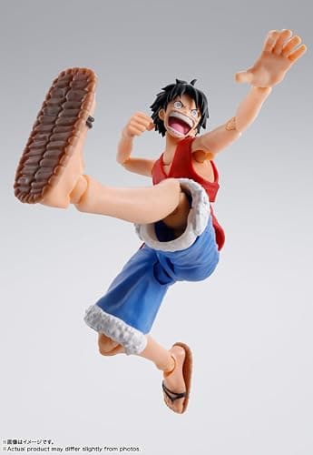 TAMASHII NATIONS - One Piece - Monkey D. Luffy -Romance Dawn- S.H.Figuarts Action Figure | One Piece 6 Inch Action Figure S.H. Figuarts - Monkey D Luffy Romance Dawn thumbnail 8