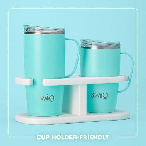 Swig Life 22oz Travel Mug, Insulated Teacher Tumbler with Handle and Lid, Travel Coffee Mug, Cup Holder Friendly, Stainless Steel 22 oz Tumbler, Teacher Gift (Book Club) thumbnail 7